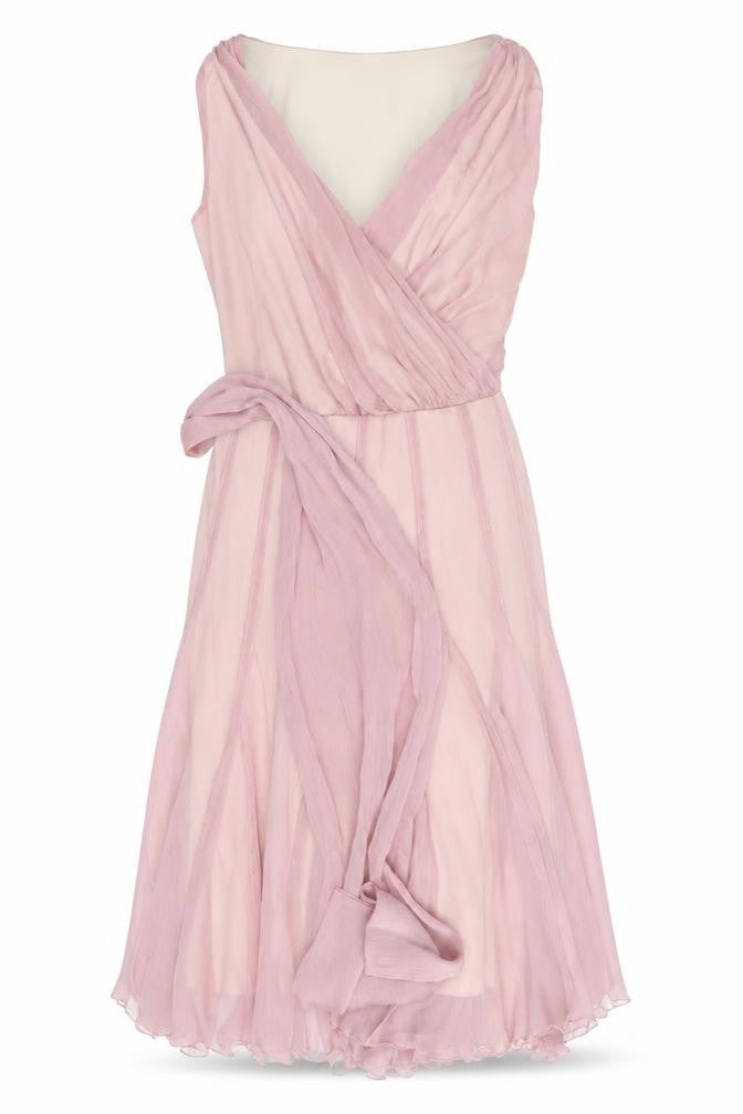 Principles Women Pink Size 10 Sleeveless Chiffon Wrap Dress
