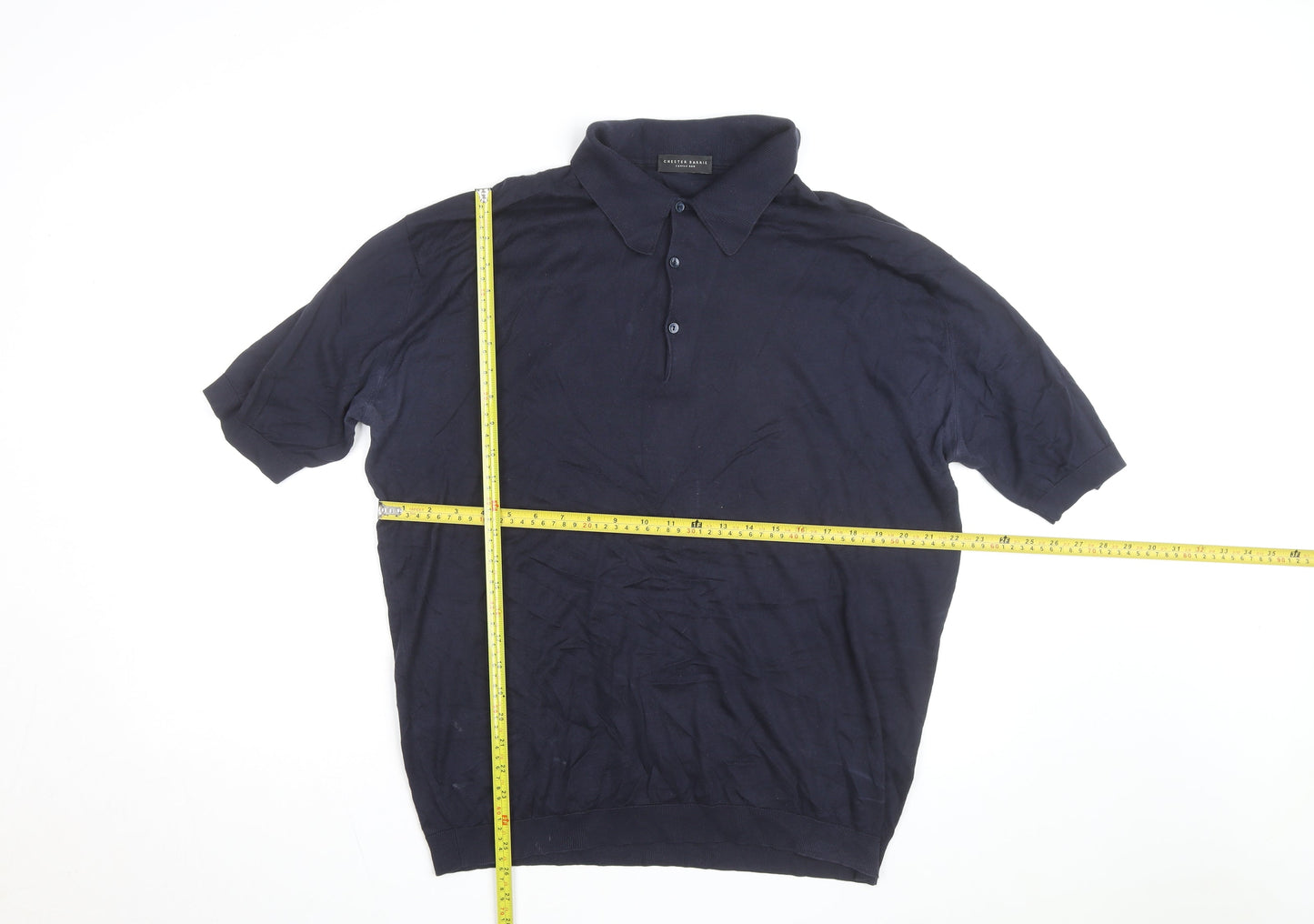Chester Barrie Men’s Blue Cotton Polo Shirt Size L