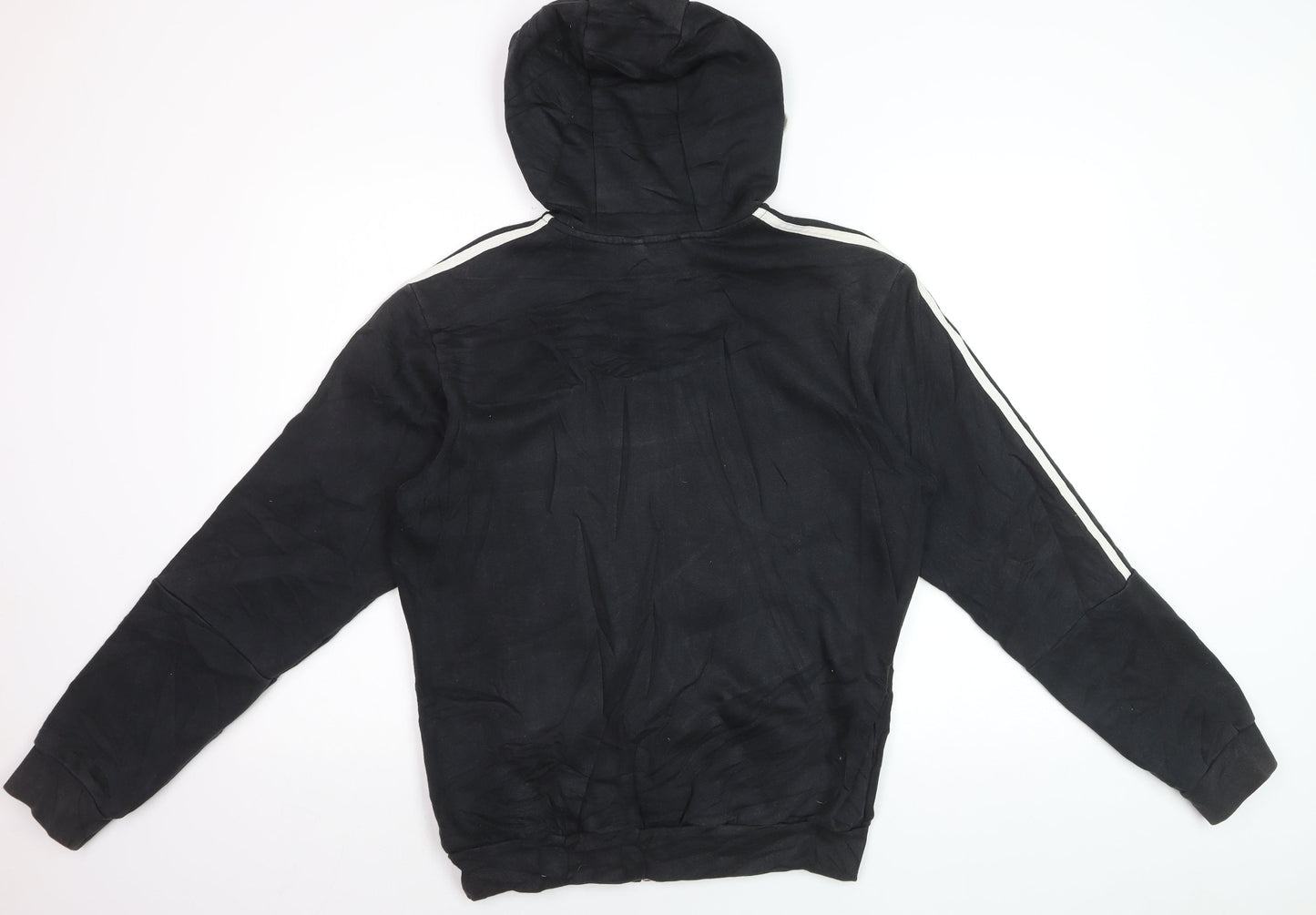 Adidas Men’s Black Full Zip Hoodie Medium Sports Fleece