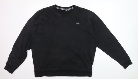 Lacoste Sport Men’s Black 3XL Pullover Crew Neck Sweatshirt
