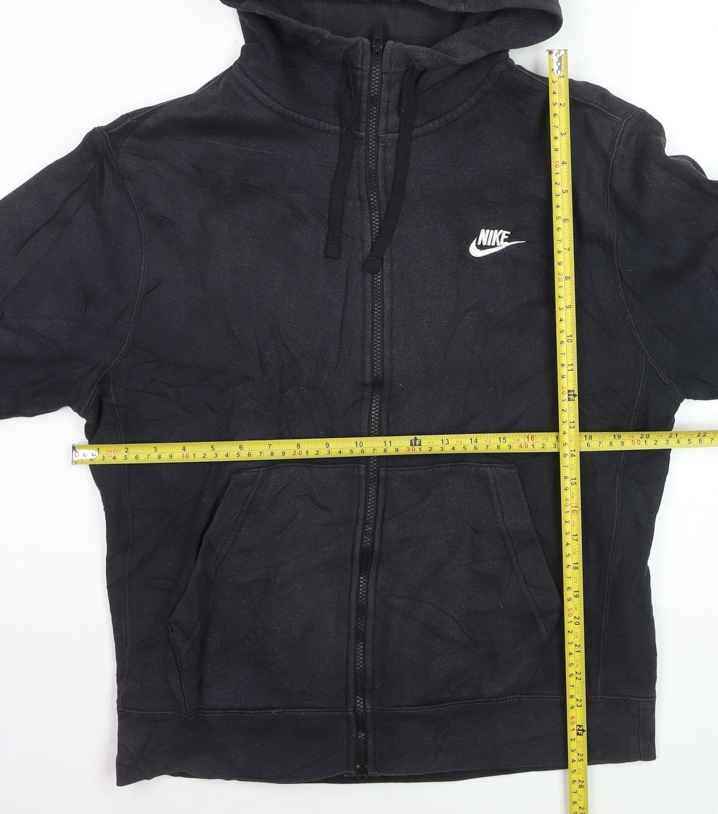 Nike Men’s Black Full Zip Hoodie Size M Regular Fleece Sportswear