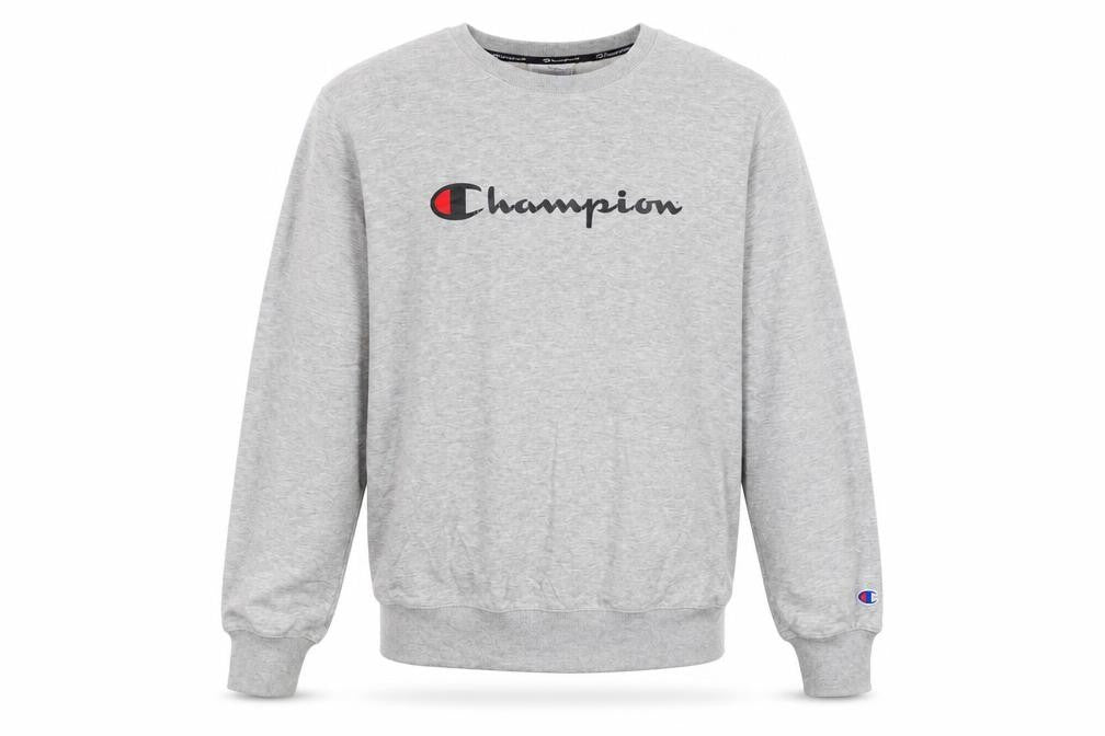 Champion Mens Grey XL Crew Neck Pullover Sweatshirt