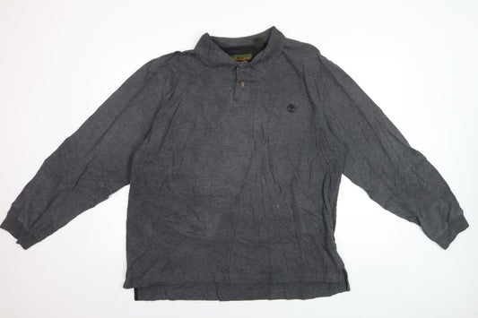 Timberland Men's Grey Cotton Long Sleeve Collared Shirt XL
