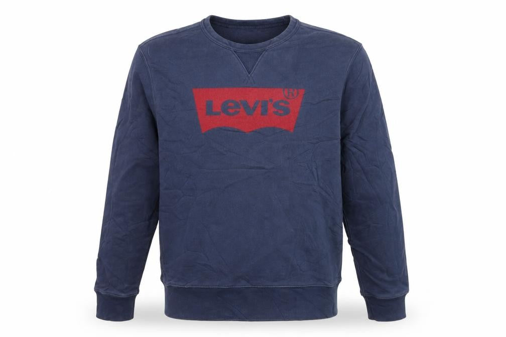 Levi's Men's Blue Crew Neck Cotton Pullover Sweatshirt M