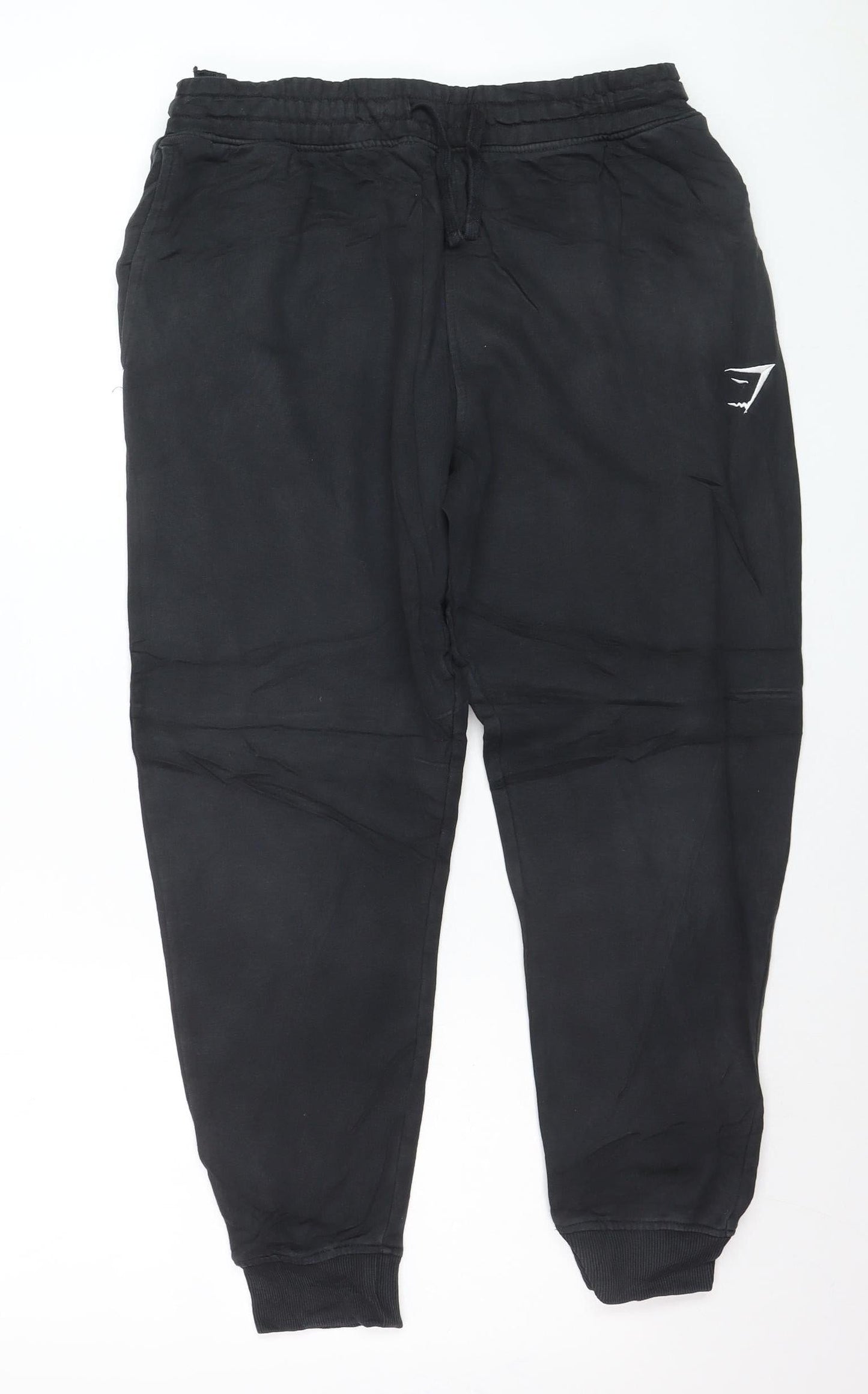 Gymshark Men's Black Jogger Trousers M Regular Fit Elastic Waist Activewear