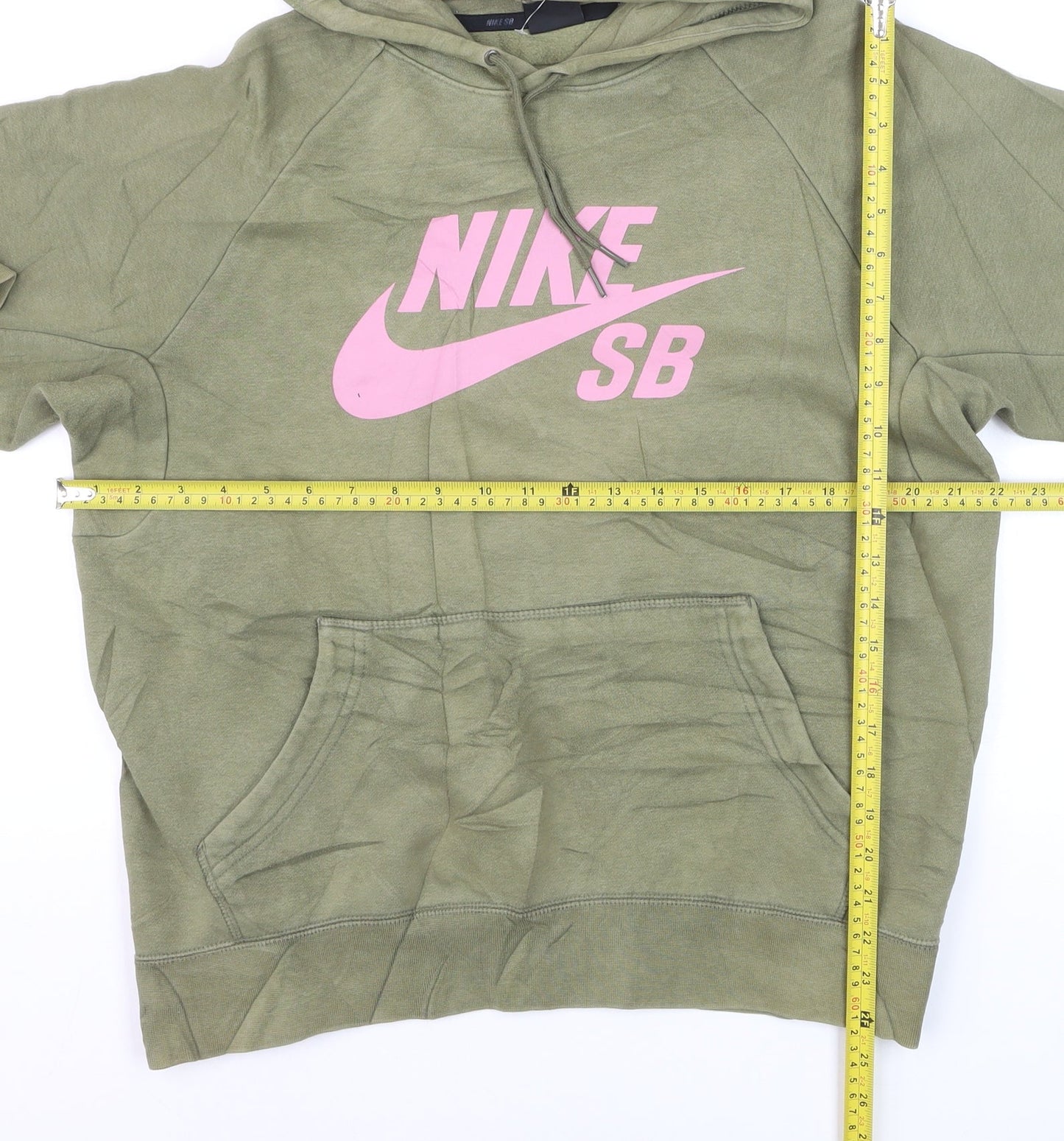 Nike SB Men's Green Pullover Hoodie M Graphic Logo Fleece