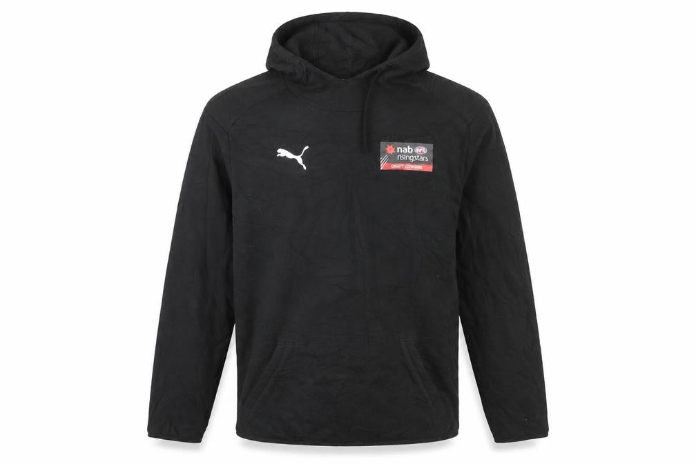 Puma Men's Black Pullover Hoodie L Sports Graphic Fleece