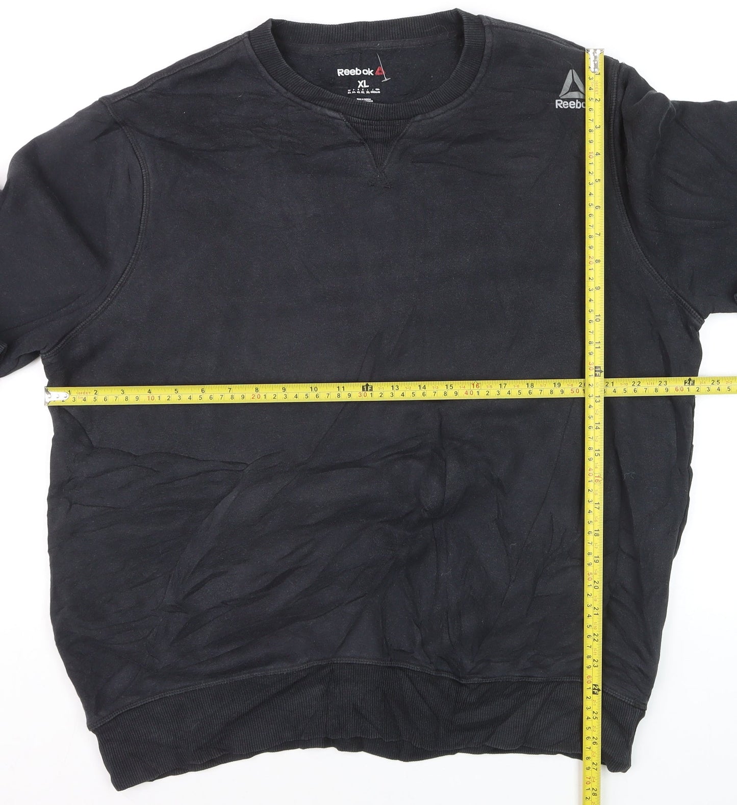 Reebok Men’s Black XL Pullover Sweatshirt Crew Neck Fleece