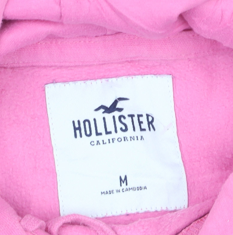 Hollister Womens Pink Pullover Hoodie Medium Cotton Blend Casual