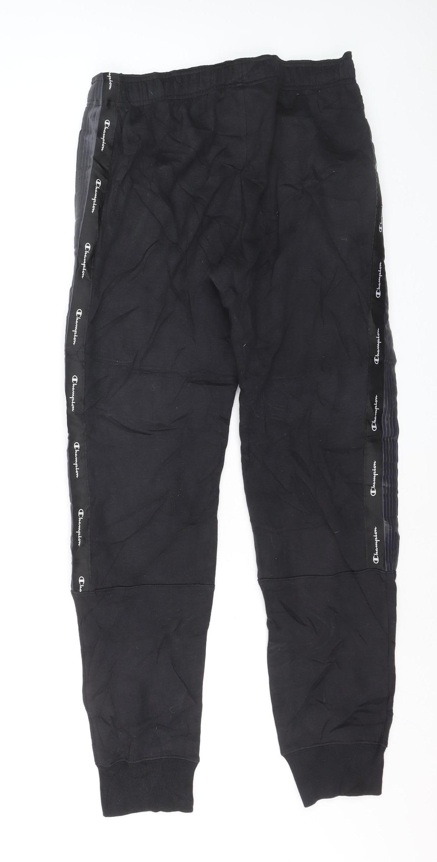 Champion Men's Black S Jogger Trousers Side Stripe Athleticwear