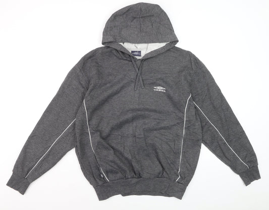 Umbro Men's Grey Pullover Hoodie Size M Sportswear