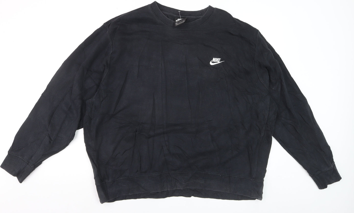 Nike Men's Black 2XL Pullover Crew Neck Fleece Sweatshirt
