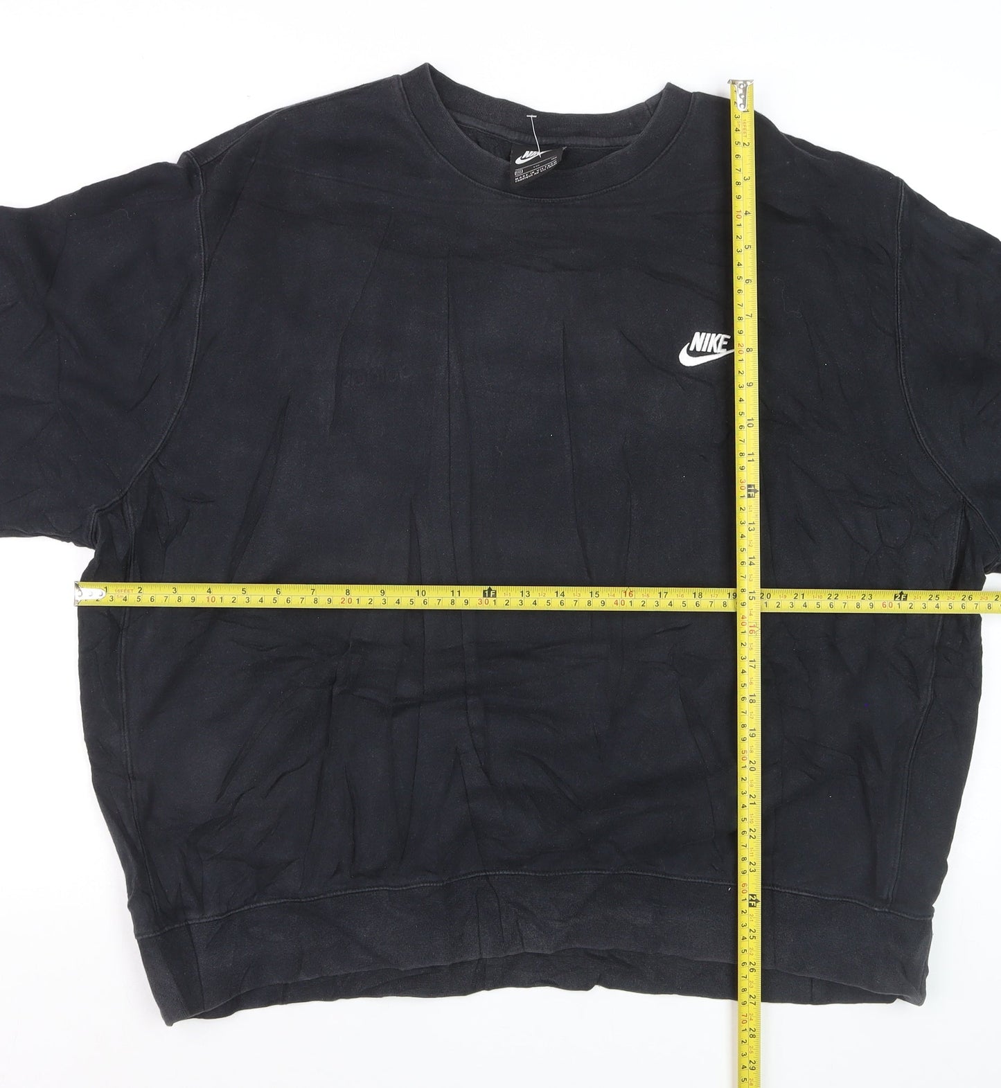 Nike Men's Black 2XL Pullover Crew Neck Fleece Sweatshirt