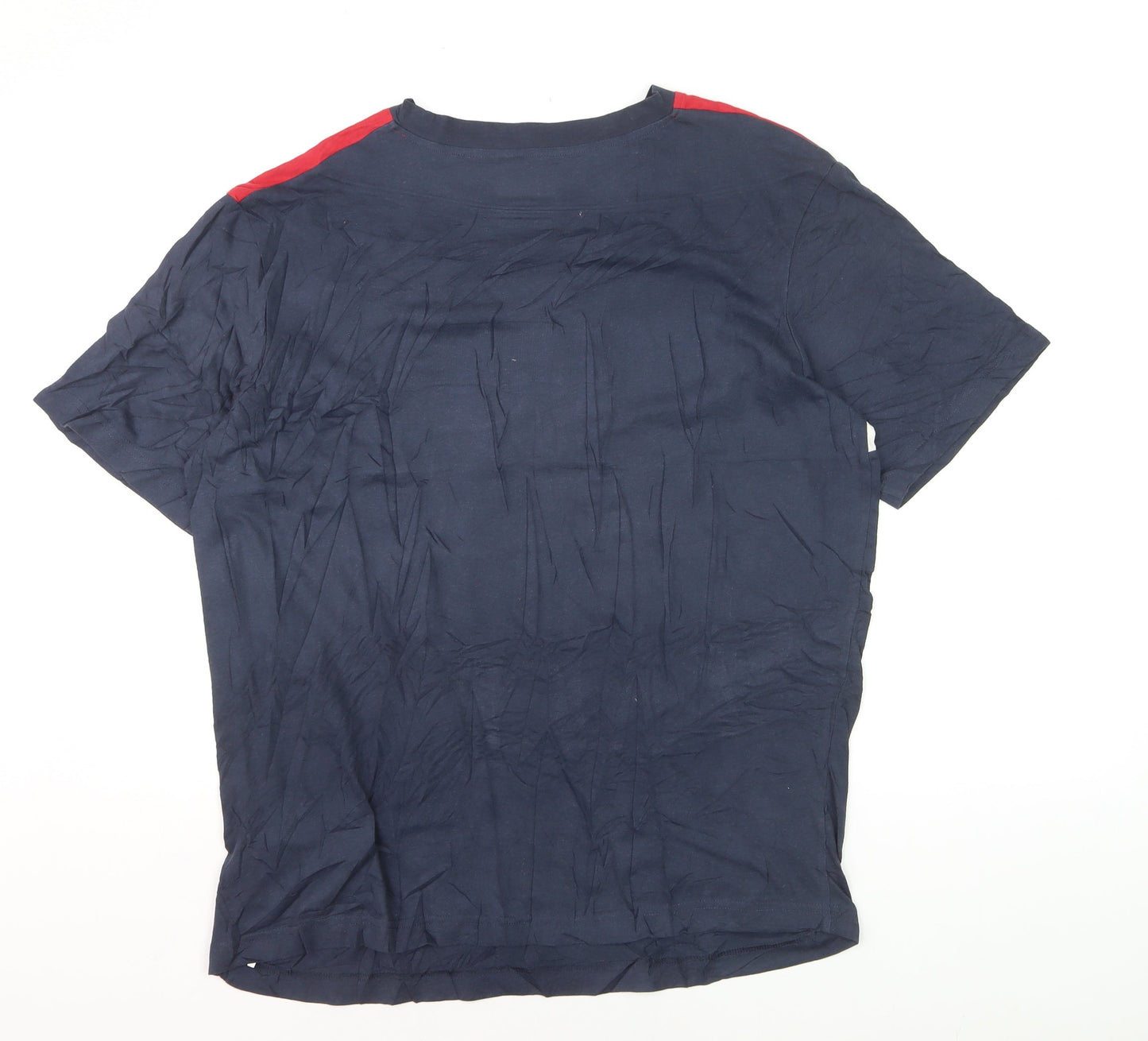 NFL Team Apparel Men's Texans Navy Red Colourblock T-Shirt XL
