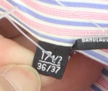 Hugo Boss Men's Multicoloured Slim Fit Striped Dress Shirt 17.5in
