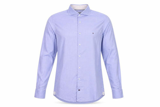 Tommy Hilfiger Men's Blue Fitted Long Sleeve Dress Shirt Size 15.5 39