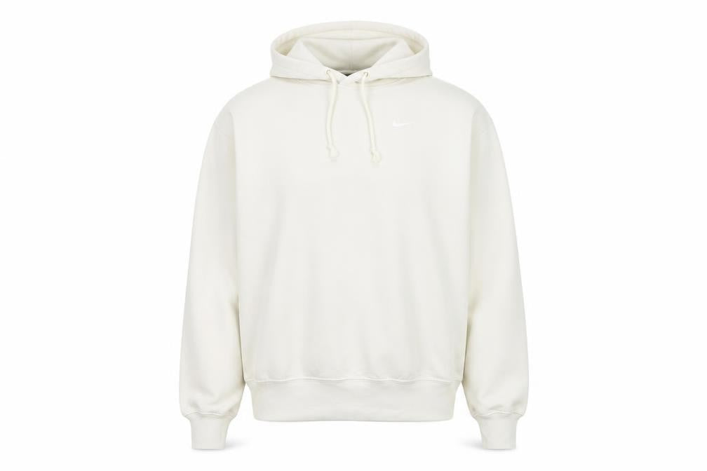 Nike Men's Ivory Pullover Hoodie M Regular Fit Fleece Sweatshirt