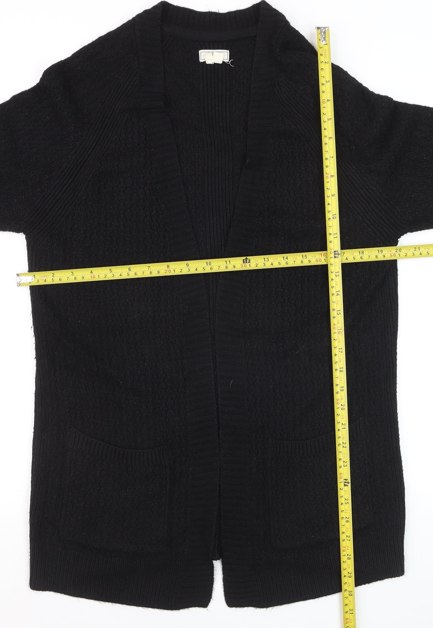 Fat Face Women Black Long Sleeve Knit Cardigan UK 10