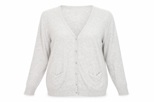 FatFace Women Beige Cardigan Long Sleeve V-Neck Size 20 Jumper