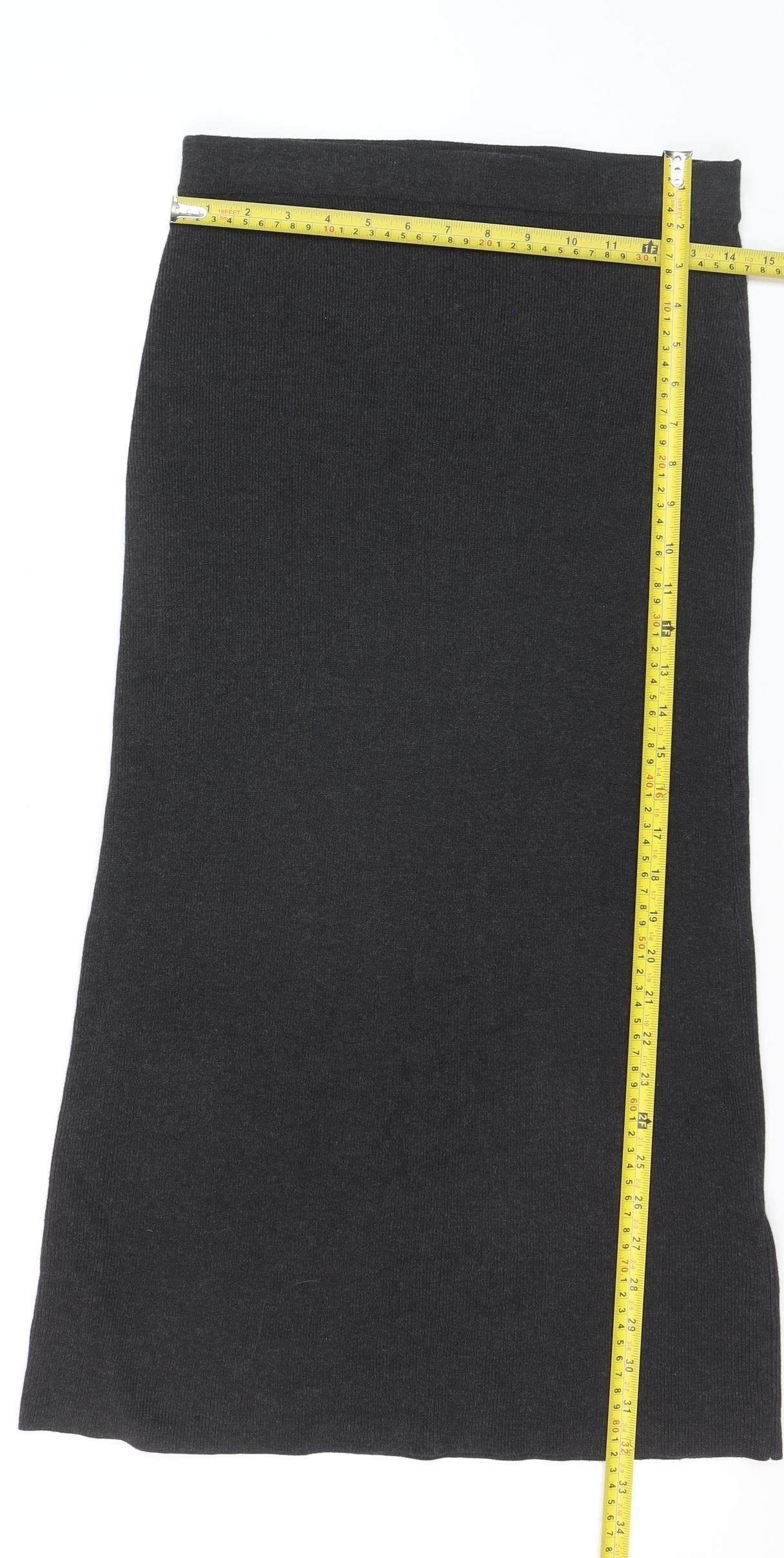 Steilmann Women's Black Size 12 Pencil Knit Midi Skirt