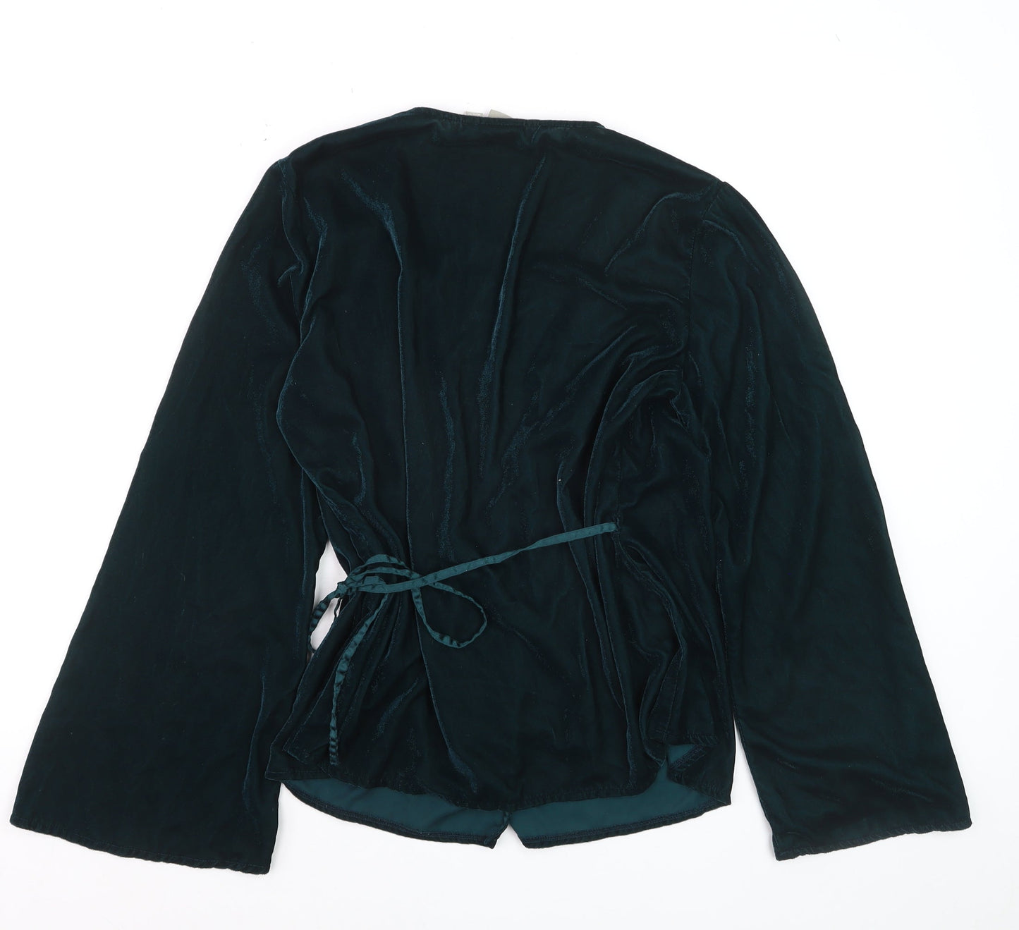 ASOS Women’s Green Velvet Wrap Blouse UK 10 Long Sleeve