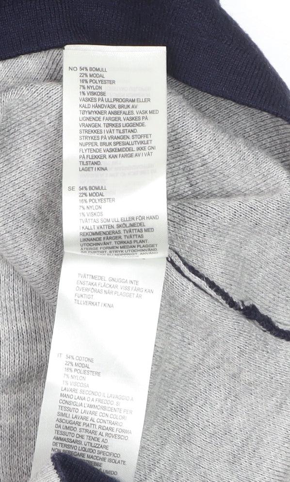 White Stuff Women's Blue V-Neck Knit Sweater Dress Size 14