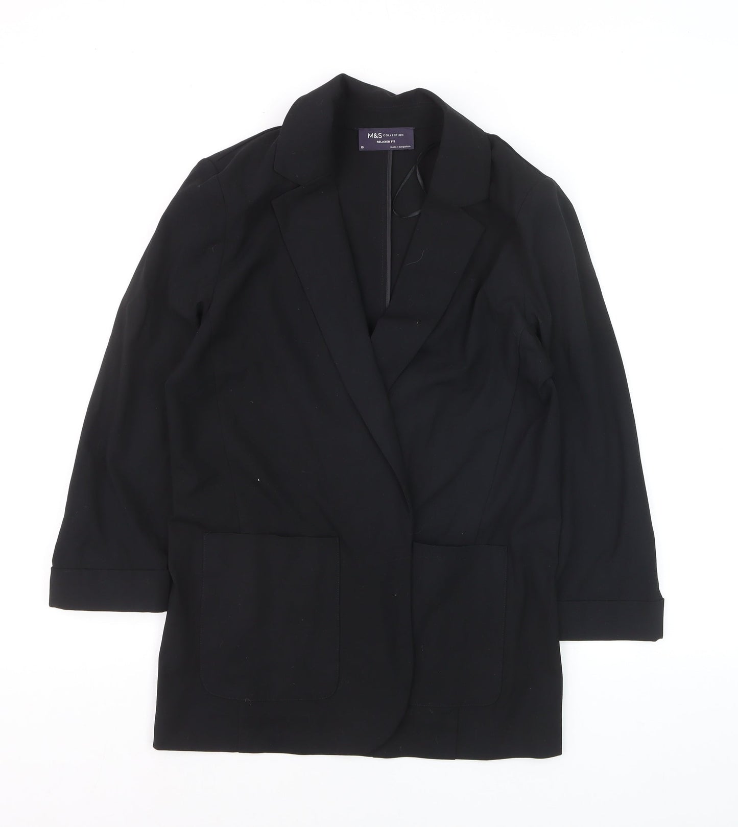Marks and Spencer Women’s Black Relaxed Fit Blazer Size 10