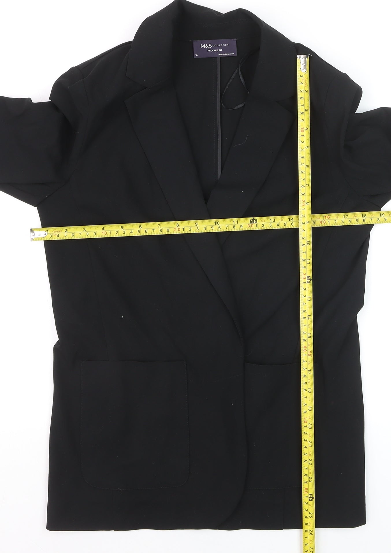 Marks and Spencer Women’s Black Relaxed Fit Blazer Size 10