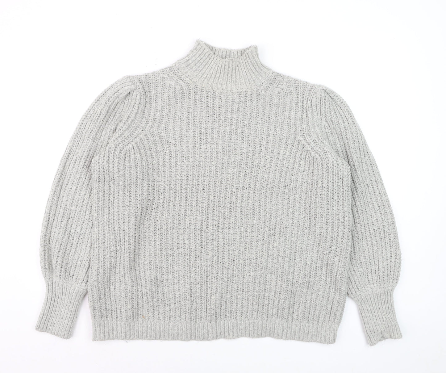 Boden Womens Grey Roll Neck Wool Jumper UK 14 Classic Knit Winter