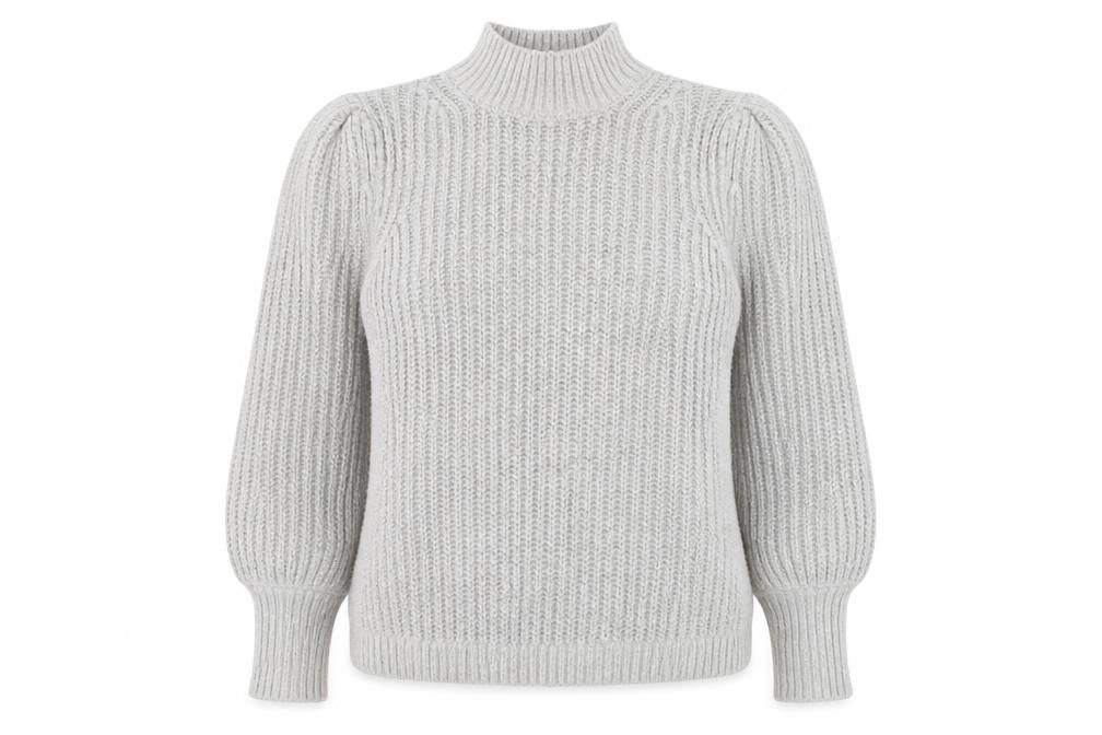 Boden Womens Grey Roll Neck Wool Jumper UK 14 Classic Knit Winter