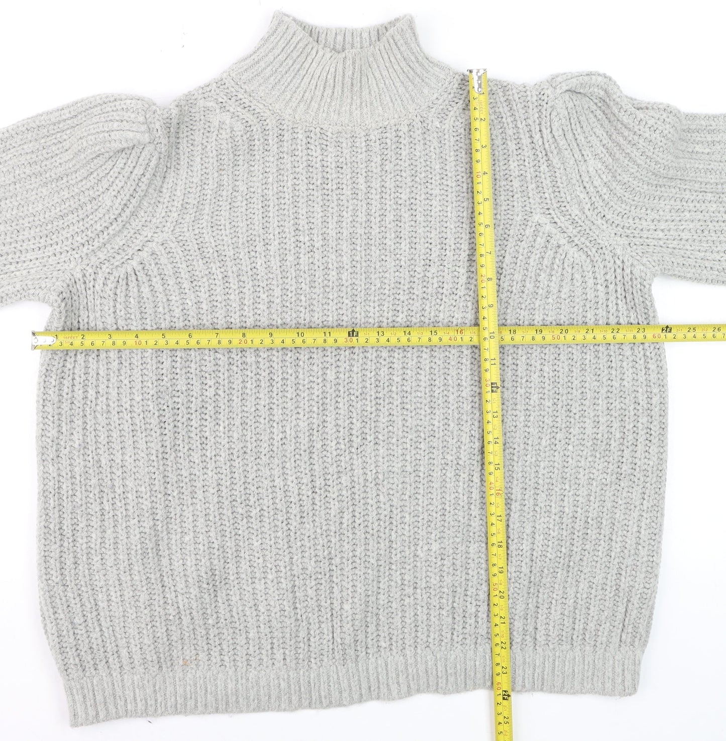 Boden Womens Grey Roll Neck Wool Jumper UK 14 Classic Knit Winter
