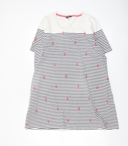 Joules Women’s Multicoloured Stripe T-Shirt Dress Size 14