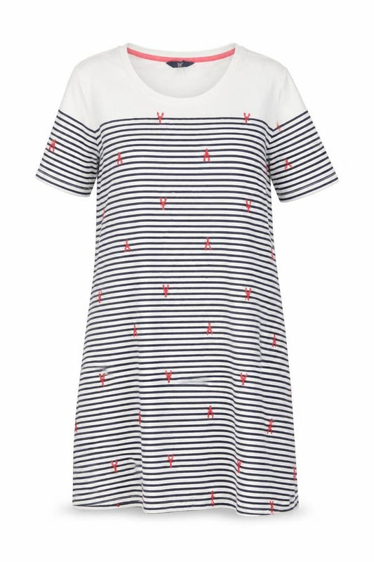 Joules Women’s Multicoloured Stripe T-Shirt Dress Size 14