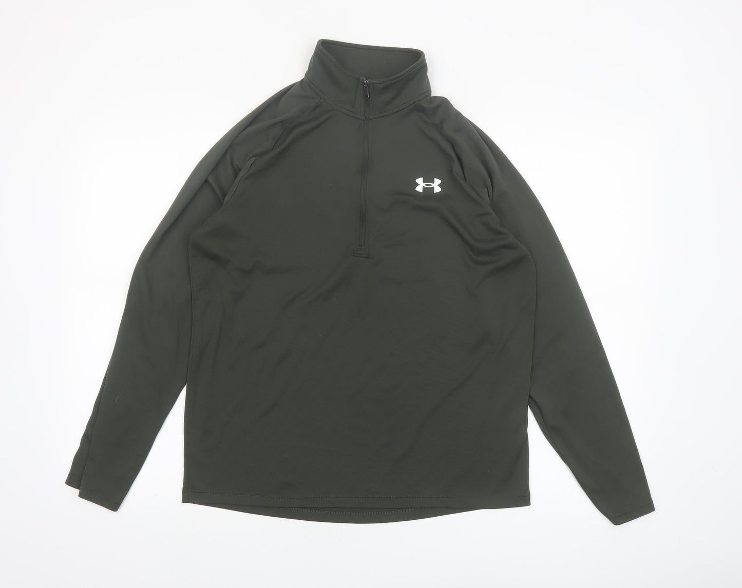 Under Armour Men Green M 1/4 Zip Long Sleeve Pullover Top