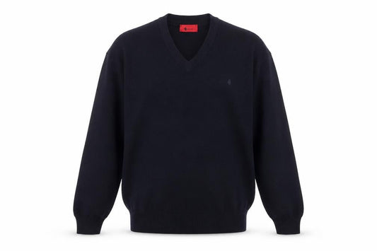 Gabicci Men's Black Wool Blend V-Neck Pullover Jumper L