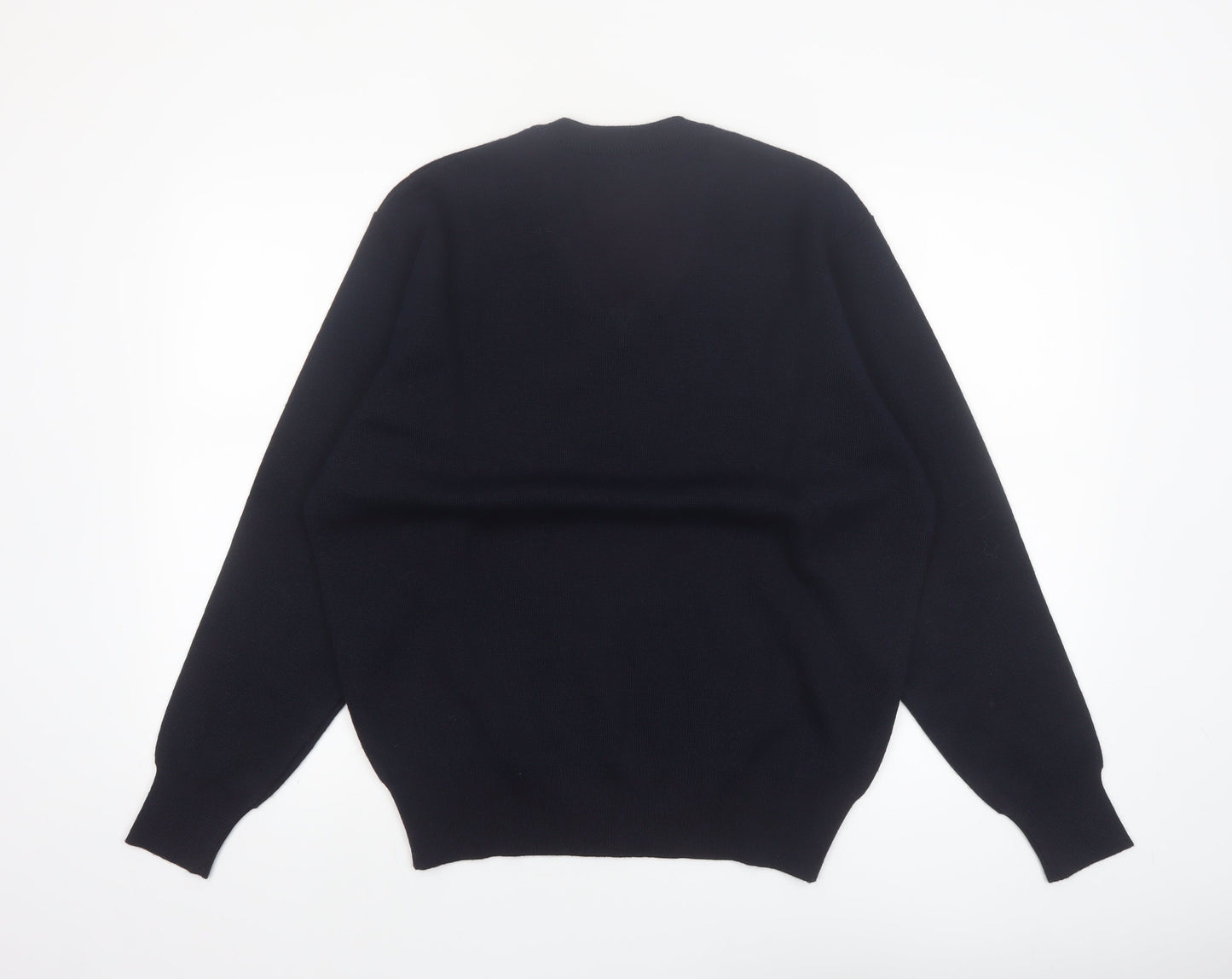 Gabicci Men's Black Wool Blend V-Neck Pullover Jumper L