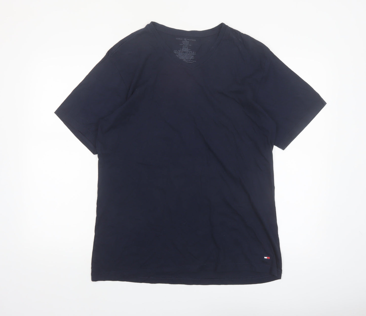Tommy Hilfiger Men's Navy Blue Slim Fit V-Neck T-Shirt XL