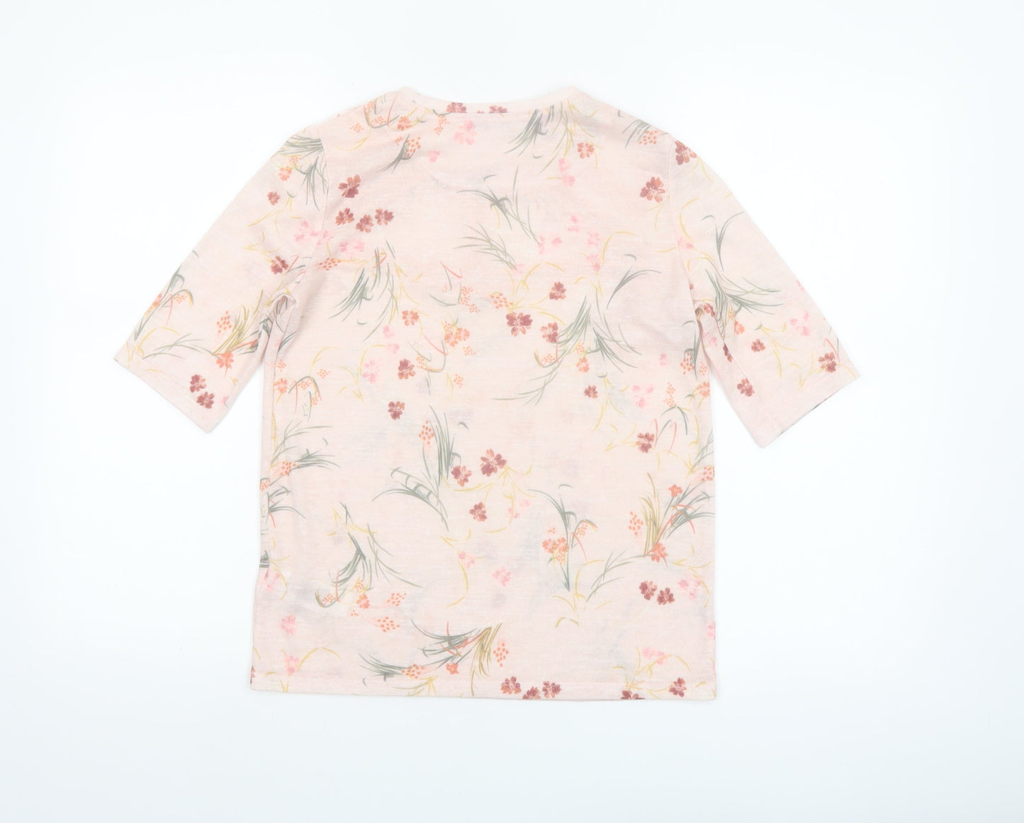 Marks and Spencer Women’s Pink Floral Lace T-Shirt Size 8