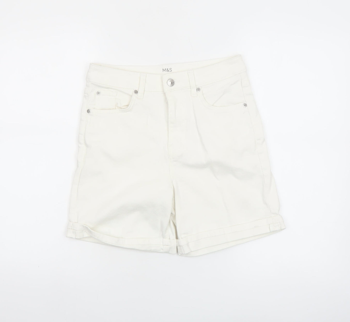 Marks and Spencer Women’s Ivory Size 6 Boyfriend Shorts