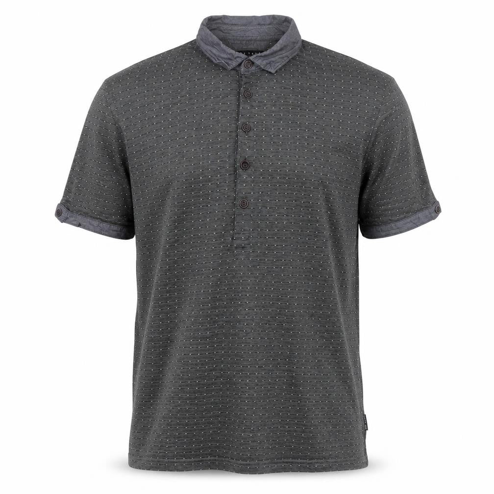 Ted Baker Men's Grey Geometric Cotton Polo Shirt Size M