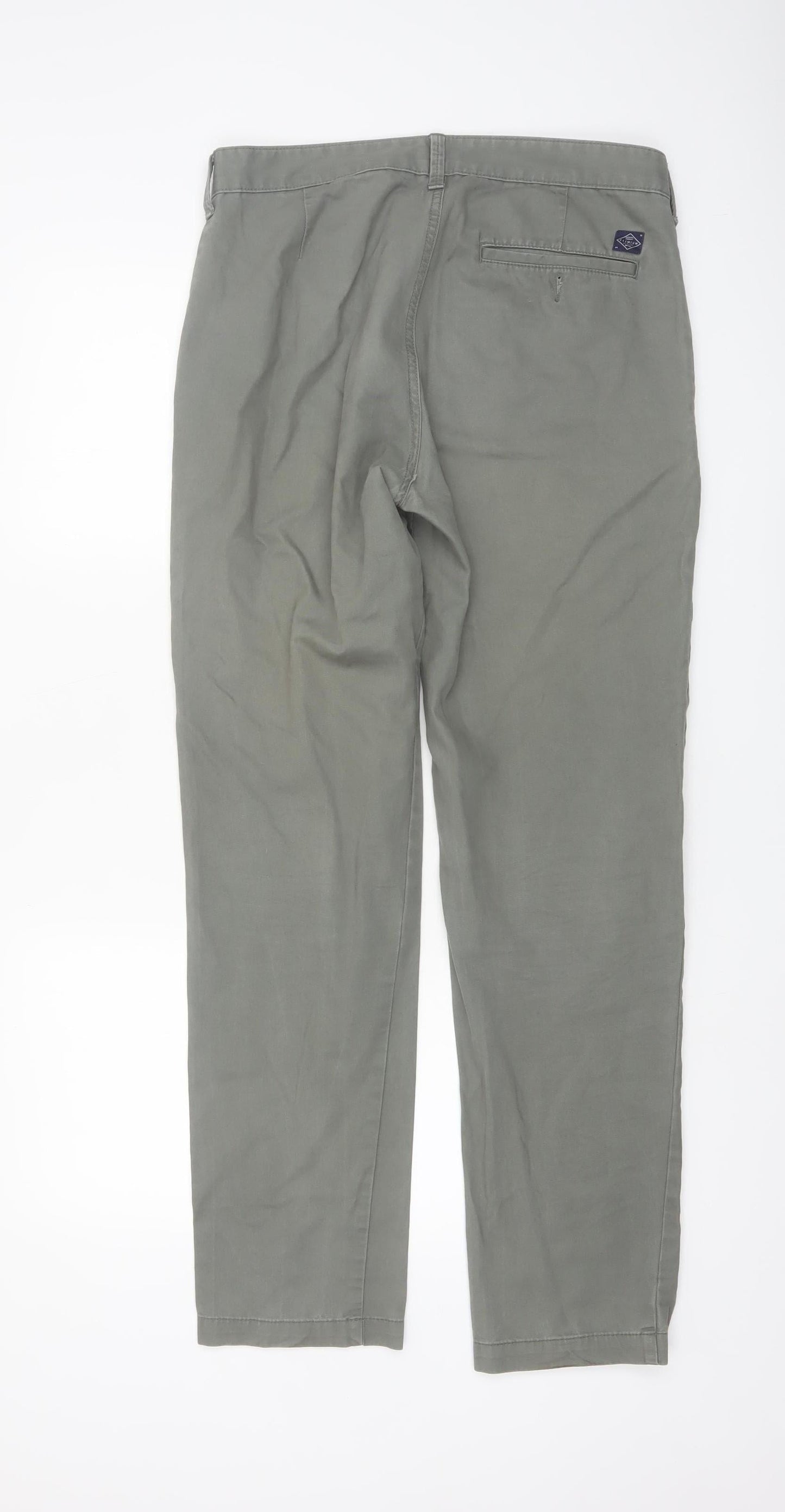 Marks and Spencer Men's Grey Slim Fit Chino Trousers 32W 33L