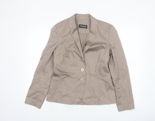 Betty Barclay Women’s Beige Blazer Size 12 Classic Single-Breasted Jacket
