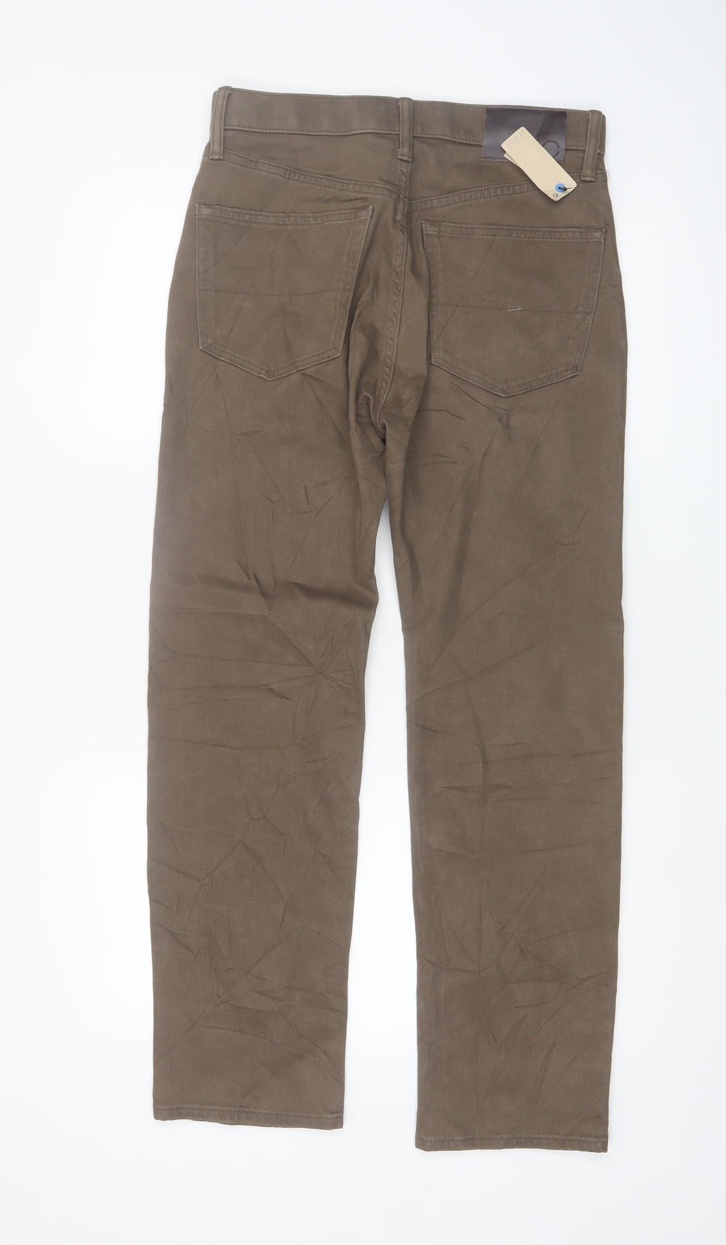 Marks and Spencer Men's Brown Straight Leg Jeans 30/29 Regular Fit Denim