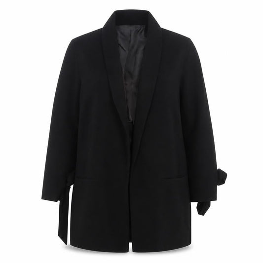 Next Women's Black Shawl Lapel Belted Blazer Jacket Size 8