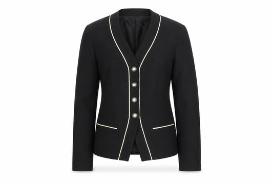 Bianca Women's Black Size 8 Shawl Collar Tailored Blazer Jacket