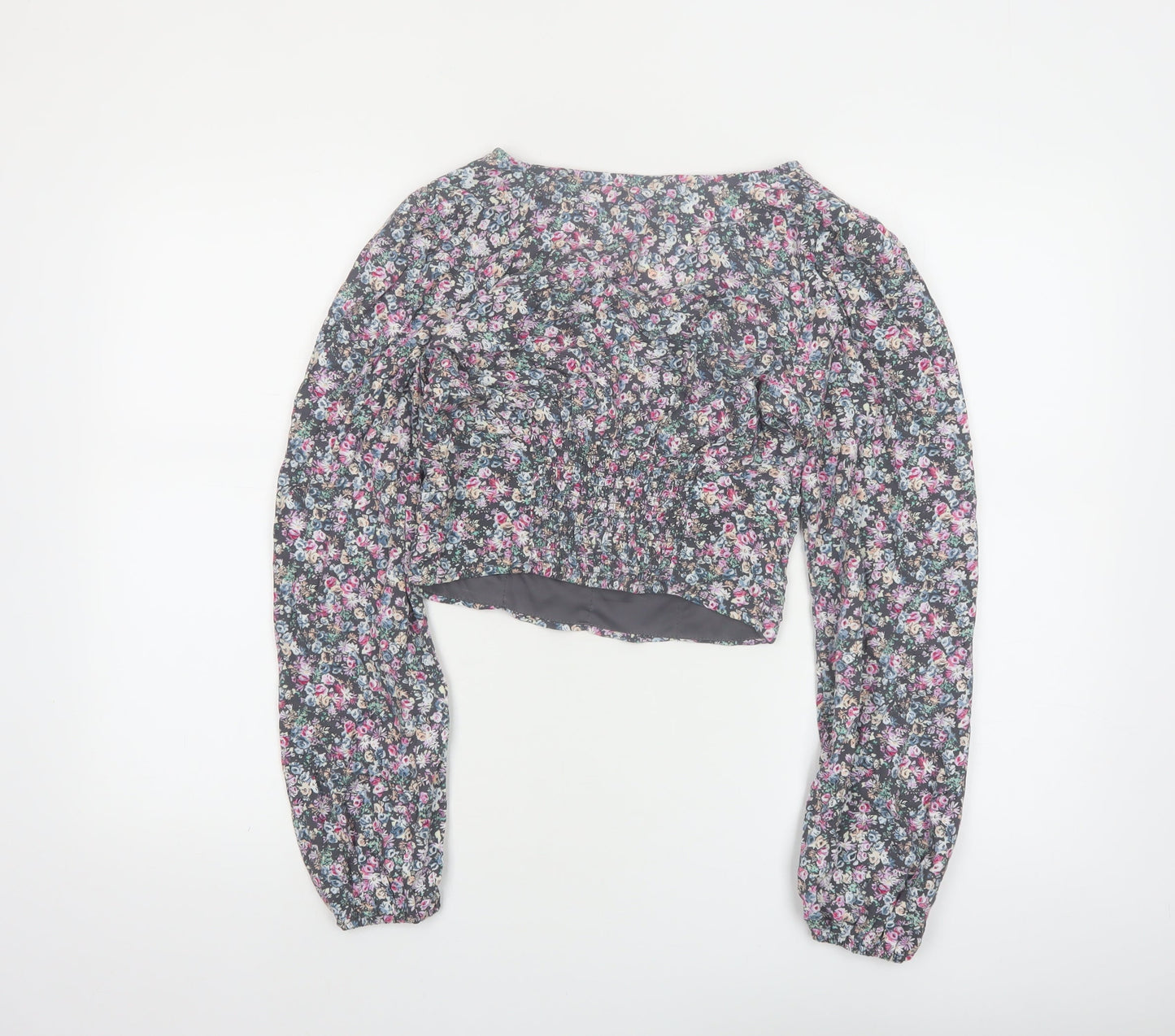 Wild Fable Women’s Multicoloured Floral Cropped Blouse XS