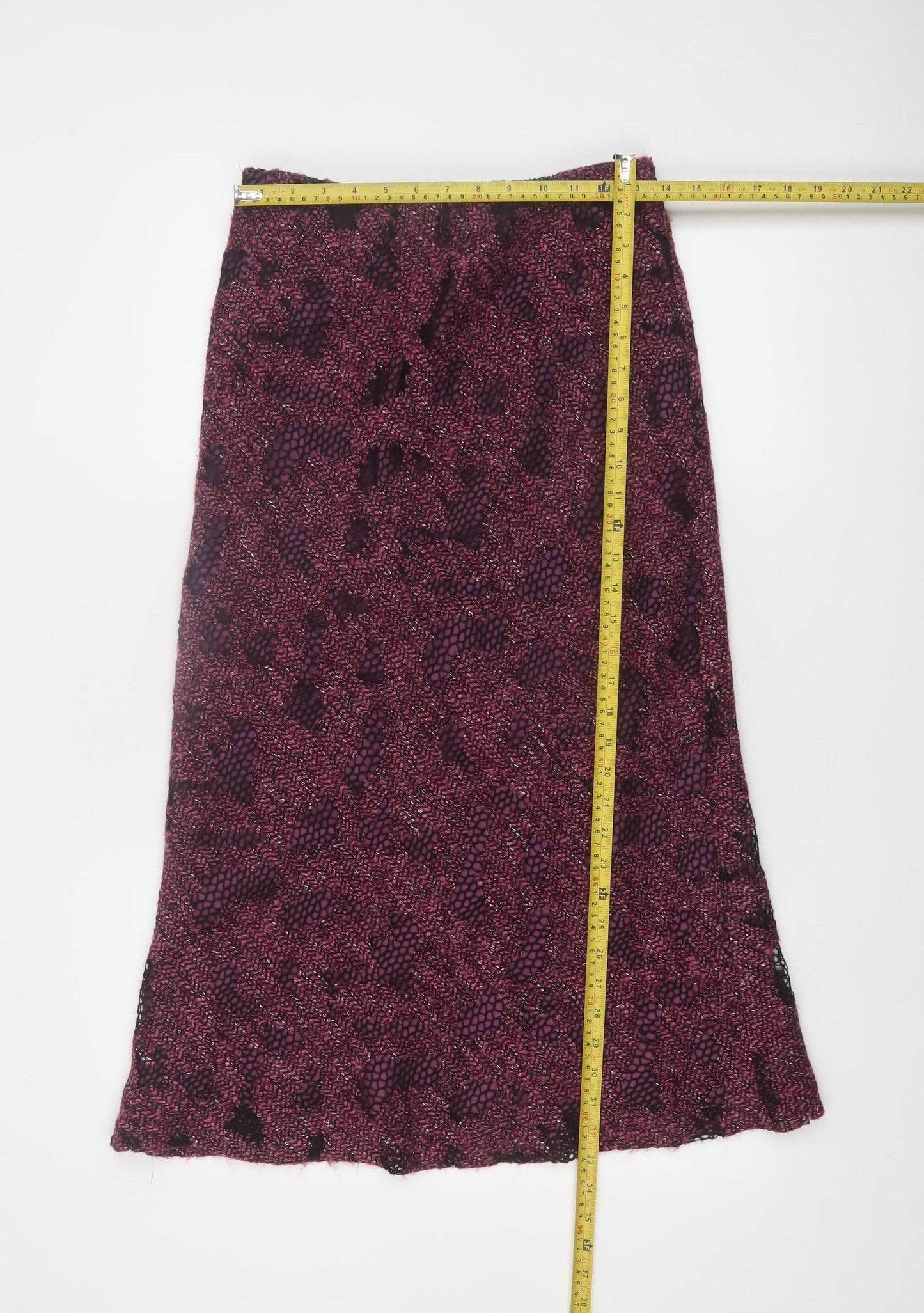 Minuet Womens Purple A-Line Midi Tweed Skirt Size 12