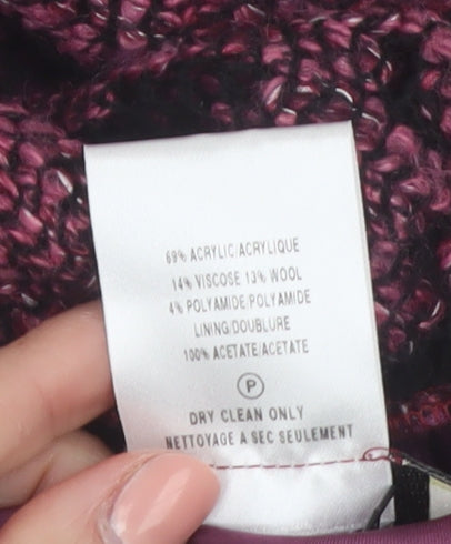 Minuet Womens Purple A-Line Midi Tweed Skirt Size 12