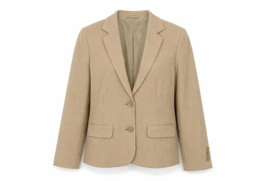 Marks & Spencer Women Beige Size 8 Tailored Two-Button Blazer