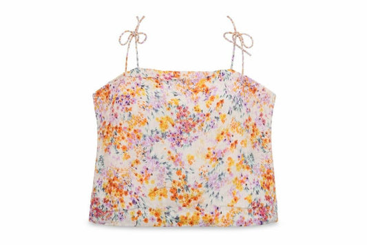 H&M Womens Multicoloured Floral Linen Camisole Top XL